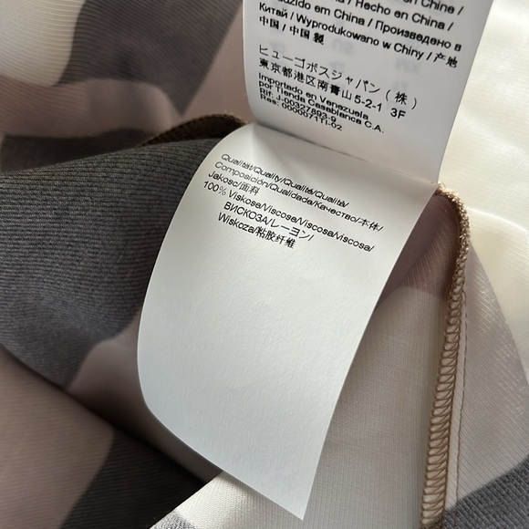 BOSS Vetola Skirt in White Brown Multi Size 8 - Picture 10 of 10